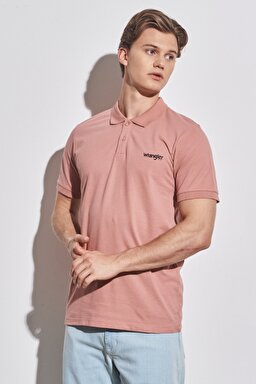 Regular Fit Normal Kesim Polo Yaka %100 Pamuk Tişört - Dusty Rose-W211836532 (görsel 2)