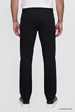 Arizona Straight Fit Normal Bel 5 Cep Esnek Pantolon - Black-W211842001 (görsel 4)