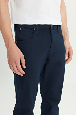 Arizona Straight Fit Normal Bel 5 Cep Esnek Pantolon - Navy-W211842410 (görsel 5)