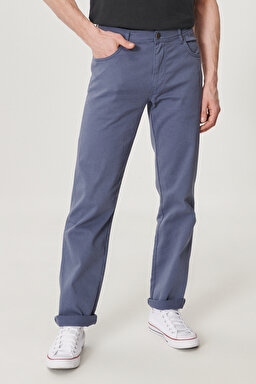 Arizona Straight Fit Normal Bel 5 Cep Esnek Pantolon - Indigo-W211842TF (görsel 4)