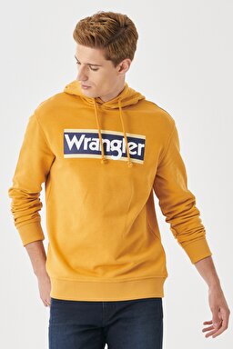 Regular Fit Normal Kesim %100 Pamuk Kapüşonlu Sweatshirt - Yellow-W212034200