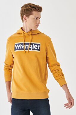Regular Fit Normal Kesim %100 Pamuk Kapüşonlu Sweatshirt - Yellow-W212034200 (görsel 3)