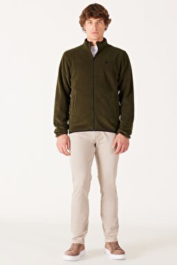 Regular Fit Normal Kesim Polar - Khaki-W212239801 (görsel 6)