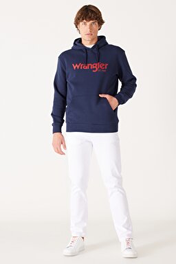 Regular Fit Normal Kesim Kapüşonlu Sweatshirt - Navy-W212339410 (görsel 5)