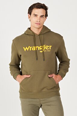 Regular Fit Normal Kesim Kapüşonlu Sweatshirt - Khaki-W212339801