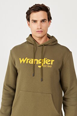 Regular Fit Normal Kesim Kapüşonlu Sweatshirt - Khaki-W212339801 (görsel 3)