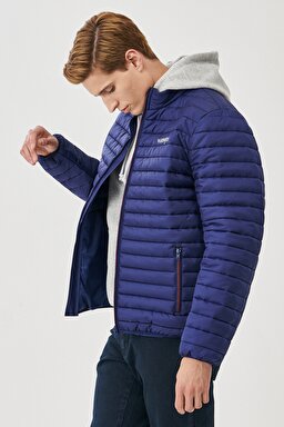 Regular Fit Normal Kesim Mont - Navy-W212986410 (görsel 2)
