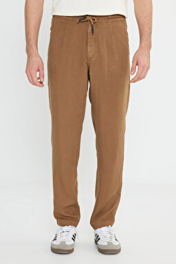 Regular Fit Normal Kesim Normal Bel Düz Paça Camel Chino Pantolon - Camel-W221266211 (görsel 3)