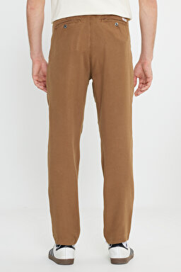 Regular Fit Normal Kesim Normal Bel Düz Paça Camel Chino Pantolon - Camel-W221266211 (görsel 4)