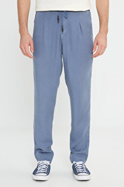 Regular Fit Normal Kesim Normal Bel Mavi Chino Pantolon - İndigo-W221266TF (görsel 3)