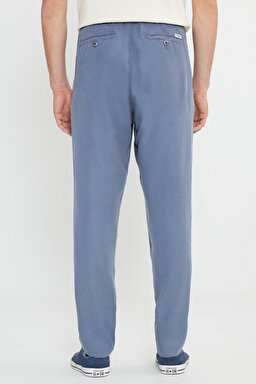 Regular Fit Normal Kesim Normal Bel Mavi Chino Pantolon - İndigo-W221266TF (görsel 4)
