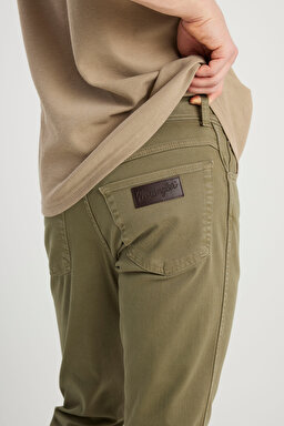 Slim Fit Dar Kesim Chino Pantolon - Khaki-W221306801 (görsel 5)