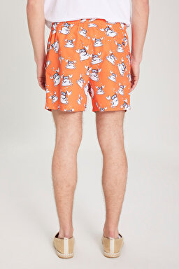 Regular Fit Normal Kesim Şort Mayo - Orange-W221430700 (görsel 5)