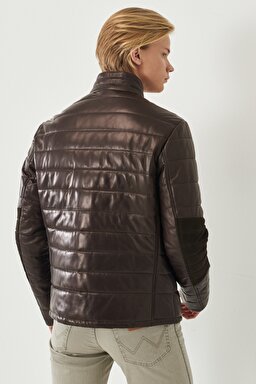 Regular Fit Normal Kesim %100 Deri Ceket - Brown-W222232220 (görsel 4)