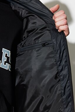 Regular Fit Normal Kesim Siyah Şişme Yelek - Black-W222371001 (görsel 6)