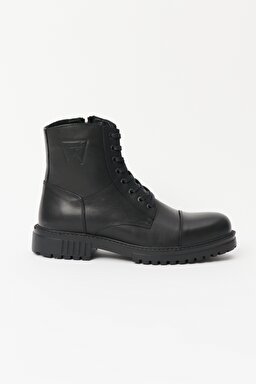 %100 Deri Siyah Postal Bot - Black-W222520001 (görsel 2)