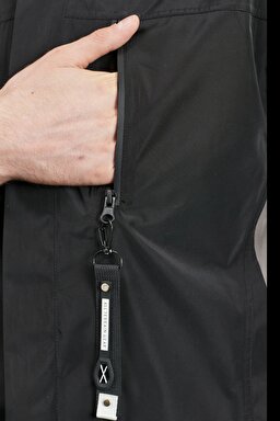 All Terrain Gear Regular Fit Normal Kesim Kapüşonlu Siyah Parka Ceket - Black-W222539001 (görsel 4)