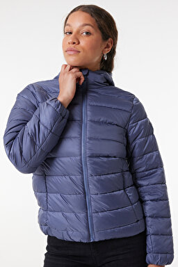 Regular Fit Normal Kesim Mavi Şişme Mont - Bluestone-W222561407
