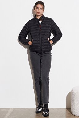 Regular Fit Normal Kesim Siyah Şişme Mont - Black-W222563001 (görsel 5)