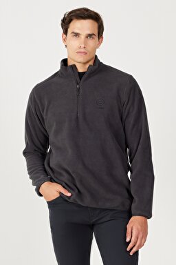 All Terrain Gear Regular Fit Yarım Fermuarlı Antrasit Polar - Anthracite-W222573003