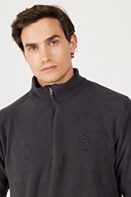 All Terrain Gear Regular Fit Yarım Fermuarlı Antrasit Polar - Anthracite-W222573003 (görsel 4)