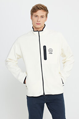 All Terrain Gear Regular Fit Normal Kesim Tam Fermuarlı Ekru Polar - Ecru-W222579104