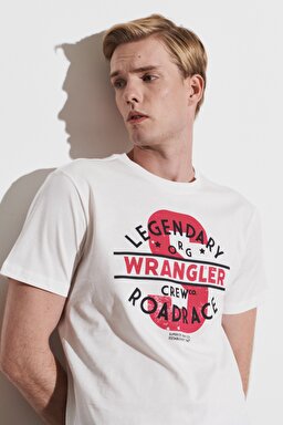 Regular Fit Normal Kesim %100 Pamuk Bisiklet Yaka Tişört - Off White-W222580102 (görsel 2)