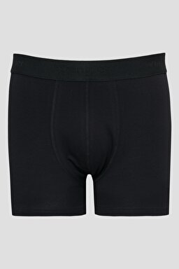 Jackhammer Regular Fit Siyah Logolu 3'lü Boxer Paketi - Black-W222587001 (görsel 2)