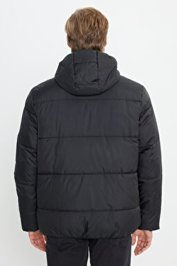 Regular Fit Normal Kesim Siyah Şişme Mont - Black-W222607001 (görsel 5)