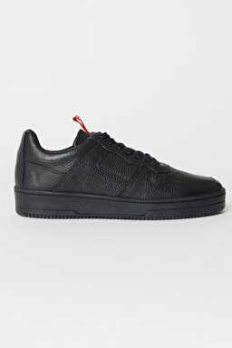 %100 Deri Siyah Flotter Sneaker Ayakkabı - Black-W222787001 (görsel 2)