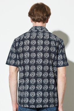 Regular Fit Normal Kesim %100 Pamuk Desenli Kısa Kollu Gömlek - Multi-W231057900 (görsel 7)