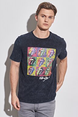 Regular Fit Normal Kesim %100 Pamuk Bisiklet Yaka Siyah Tişört - Black-W231169001 (görsel 2)