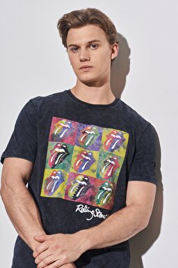 Regular Fit Normal Kesim %100 Pamuk Bisiklet Yaka Siyah Tişört - Black-W231169001 (görsel 4)