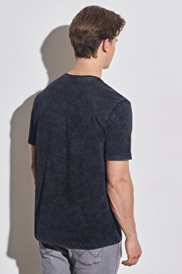 Regular Fit Normal Kesim %100 Pamuk Bisiklet Yaka Siyah Tişört - Black-W231169001 (görsel 6)