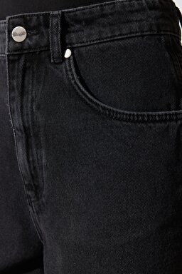 Donna Regular Fit Normal Kesim %100 Pamuk Siyah Jean Kot Şort - Black-W231344001 (görsel 4)