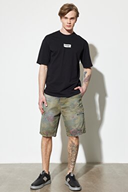 Regular Fit Normal Kesim Haki Desenli Şort - Multi-W231346900 (görsel 4)