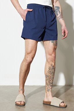 Regular Fit Normal Kesim Normal Bel Lacivert Deniz Şortu - Navy-W231577410 (görsel 2)