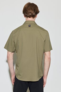 All Terrain Gear Regular Fit Normal Kesim Esnek Haki Kısa Kollu Gömlek - Khaki-W231704801 (görsel 8)