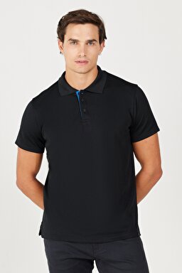 All Terrain Gear Regular Fit Normal Kesim Polo Yaka Siyah Tişört - Black-W231707001 (görsel 2)