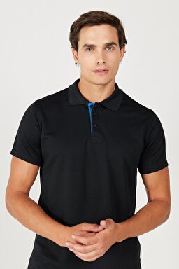 All Terrain Gear Regular Fit Normal Kesim Polo Yaka Siyah Tişört - Black-W231707001 (görsel 3)