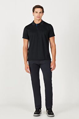 All Terrain Gear Regular Fit Normal Kesim Polo Yaka Siyah Tişört - Black-W231707001 (görsel 4)