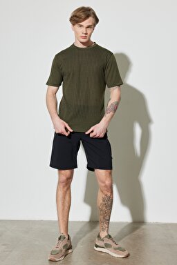 All Terrain Gear Regular Fit Normal Kesim Bisiklet Yaka Haki Tişört - Khaki-W231708801 (görsel 5)