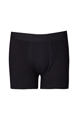 Regular Fit Normal Kesim Siyah Tekli Boxer - Black-W231760001