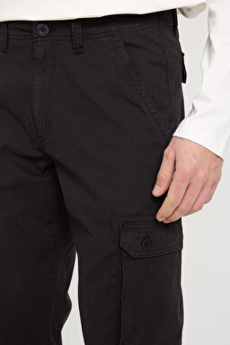 Regular Fit Normal Kesim Normal Bel Düz Paça Antrasit Erkek Kargo Pantolon - Anthracite-W231802003 (görsel 4)