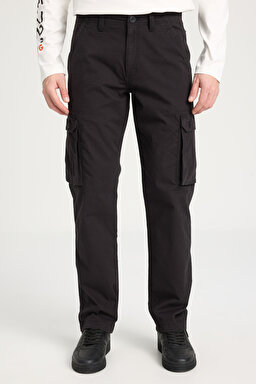 Regular Fit Normal Kesim Normal Bel Düz Paça Antrasit Erkek Kargo Pantolon - Anthracite-W231802003 (görsel 6)