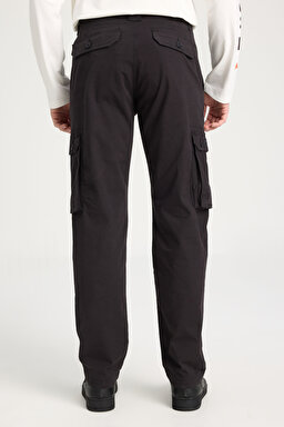 Regular Fit Normal Kesim Normal Bel Düz Paça Antrasit Erkek Kargo Pantolon - Anthracite-W231802003 (görsel 7)