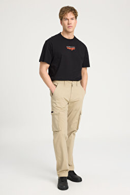 Regular Fit Normal Kesim Normal Bel Düz Paça Bej Kargo Pantolon - Beige-W231802614
  (görsel 2)