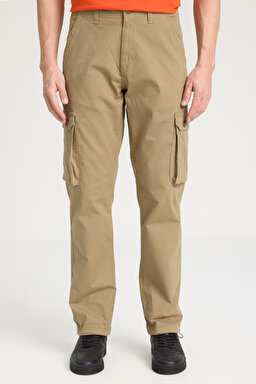 Regular Fit Normal Kesim Normal Bel Düz Paça Haki Kargo Pantolon - Khaki-W231802801 (görsel 6)