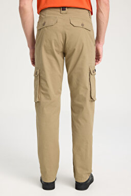 Regular Fit Normal Kesim Normal Bel Düz Paça Haki Kargo Pantolon - Khaki-W231802801 (görsel 7)