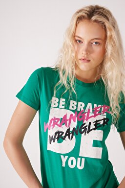 Slim Fit Dar Kesim %100 Pamuk Bisiklet Yaka Yeşil Tişört - Light Green-W231804299 (görsel 4)